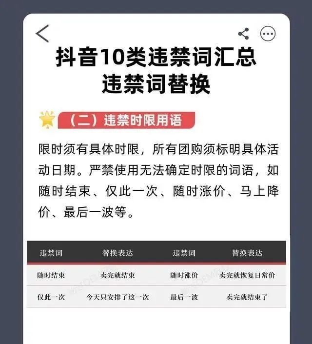 抖音的违禁词语=抖音的违禁词有哪些